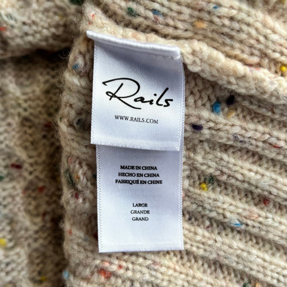 Rails Isla Cardigan Cream Confetti Large - Picture 6 of 10